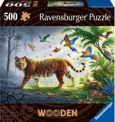 Dřevěné puzzle tygr v džungli 500 dílků RAVENSBURGER