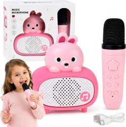 Interaktivní dětské karaoke s bluetooth mikrofonem a reproduktorem králíček