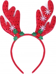 Vánoční čelenka sobí rohy pro děti