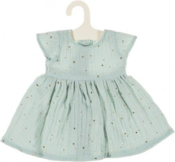 Mušelínové šaty pro panenku 38 cm mentolové