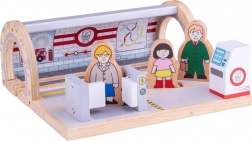 Dřevěná stanice metra Bigjigs Rail