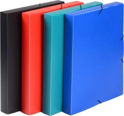 Archivní box a4 s gumičkou z polypropylenu, černý