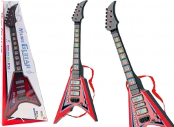 Dětská elektrická kytara s efekty a melodiemi – červená