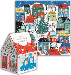 Čtvercové puzzle Vánoce ve vsi 500 dílků