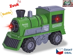 Zelená lokomotiva 22,5 cm v měřítku 1:16 se světly a zvuky