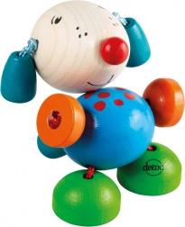 Detoa hafík – dřevěný tahací pejsek na gumičce