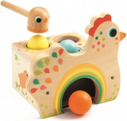 DJECO duhová slepička se zatloukáním