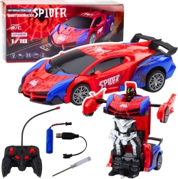 Závodní Auto a Robot Spider Dálkové Ovládání 2v1