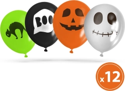 Sada halloweenských balónků se 4 motivy, 12 ks