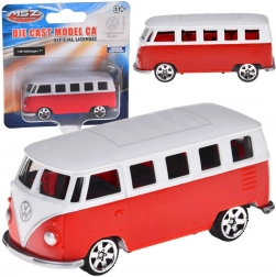 kovový model VOLKSWAGEN T1 1:56 červeno-bílý