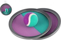 Catch ball hra se suchým zipem 19 cm – zeleno‑fialová, v síťce