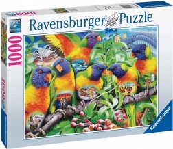 Ravensburger puzzle Země loriů 1000 dílků