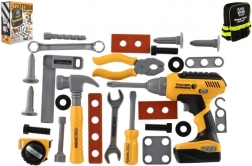 Plastová sada nářadí s aku vrtačkou a batohem