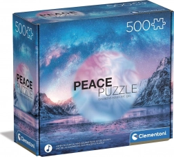 puzzle 500 dílků clementoni peace collection light blue
