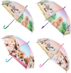 Vystřelovací deštník se psy a kočkami