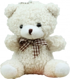 Bílý plyšový medvídek přívěsek 8 cm