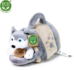 Plyšový husky s přenosnou boudou 13 cm eco-friendly