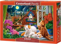 Puzzle 1500 dílků Kočičky na střeše