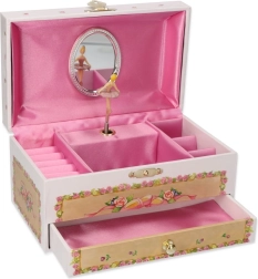 Hrací šperkovnice Květinová píseň s melodií Labutí jezero