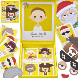 CLASSIC WORLD magnetická skládačka – módní převleky pro chlapce, 32 dílů