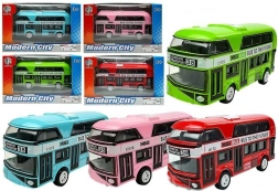 Patrový autobus s natahovacím pohonem – kovový model v 4 barvách