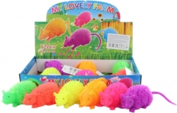 Střapatá svítící myš – gumová hračka pro děti