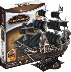 CubicFun 3D puzzle pirátská loď Queen Anne's Revenge – 180 dílků