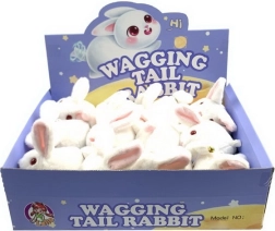 Natahovací králík vrtící ocáskem 14 cm