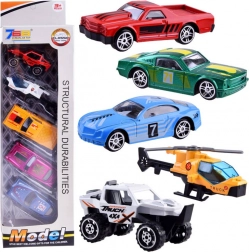 Sada Dětských Autíček a Vrtulníku