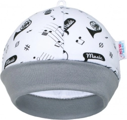 kojenecká bavlněná čepička new baby music