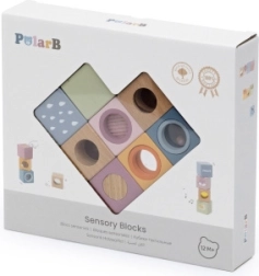 Viga Toys PolarB dřevěné smyslové kostky s efekty - 8 ks