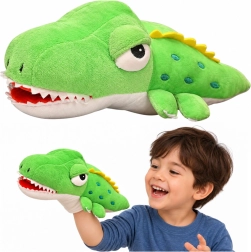Plyšový Krokodýl Loutka Zelená 30 cm