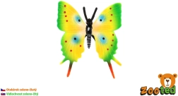 Tropický plastový motýl Papilio zeleno-žlutý, 5,5 cm