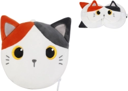 Cestovní polštář s maskou oranžová kočka