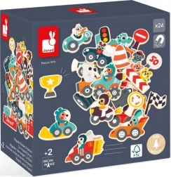 Dřevěné magnetky auta pro děti