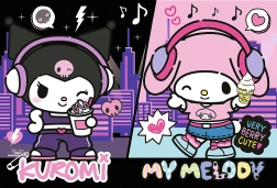 puzzle 160 dílků kuromi vládne hello kitty trefl