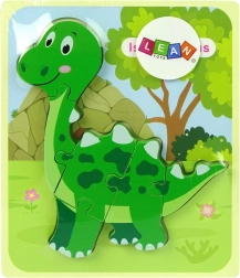 Dřevěné puzzle dinosaurus zelený
