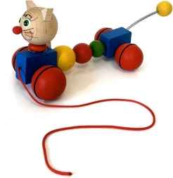 Dřevěná tahací hračka Kočka