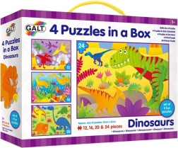 Galt puzzle V zemi dinosaurů 4 v 1 (12–24 dílků)