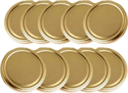 Zlatá kovová víčka na zavařovací sklenice 82 mm (10 ks)