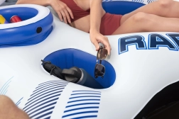 Dvouplášťový nafukovací ostrov pro 2 osoby s opěradly a úložnými přihrádkami