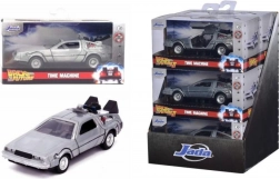 Kovový model auta Back to the Future DeLorean Time Machine 1:32 s otevíracími dveřmi