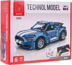 Technické stavebnice – sportovní auto na dálkové ovládání, modré, 952 dílků