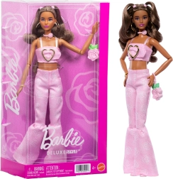 barbie deluxe style růžový denim – módní panenka s doplňky