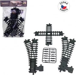 Koleje sada pro vláčkodráhu 22 cm s křížením a vyhýbkami