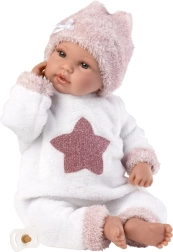 LLORENS New Born realistická mluvící panenka s měkkým tělem 36 cm