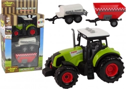 Velký traktor s LED světly a zvuky - sada 2 zemědělských strojů