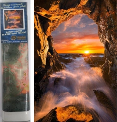 Diamantové malování Západ slunce 30 × 40 cm