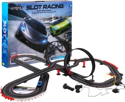 Dětská závodní dráha 10 metrů 6+ se světly a dvěma autíčky 1:43