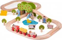 Dřevěná vláčkodráha Farma od Bigjigs Rail